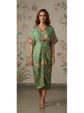 CREPE PRINTED DRESS