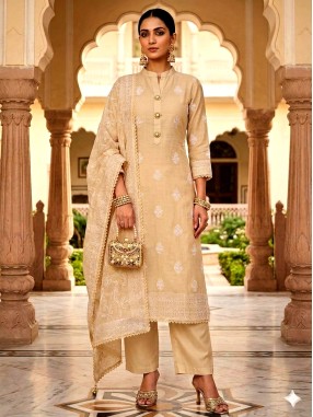 Kota Thread Embroidered Unstitched Suit-41