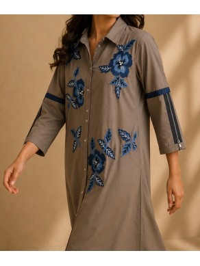 Premium Denim patchwork Dress M99