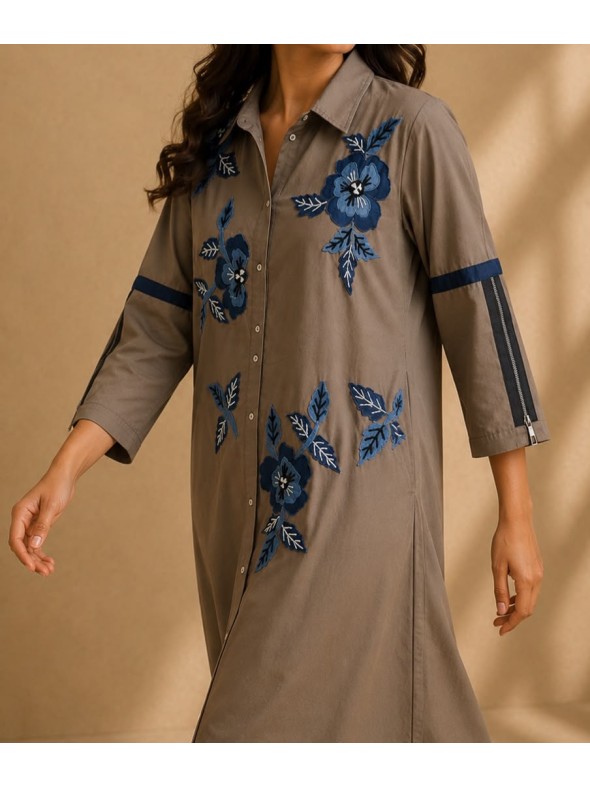 Premium Denim patchwork Dress M99