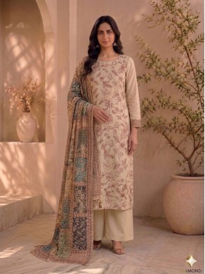 Dola Silk Madhubani Embroidered Unstitched Suit-78
