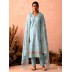 Dola Silk French Embroidered Unstitched Suit-40